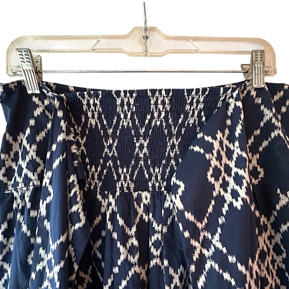 NWT ANTHROPOLOGIE RIMBAUD COTTON SKIRT TASSEL TIE NAVY BLUE & WHITE | MEDIUM - Picture 8 of 11